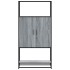 Aparador alto madera de ingeniería y metal gris