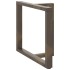 Patas mesa comedor forma T 2uds acero natural