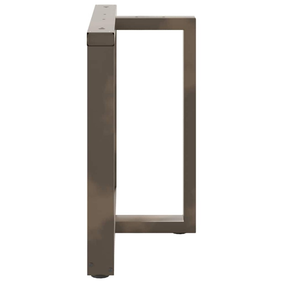 Patas mesa comedor forma T 2uds acero natural