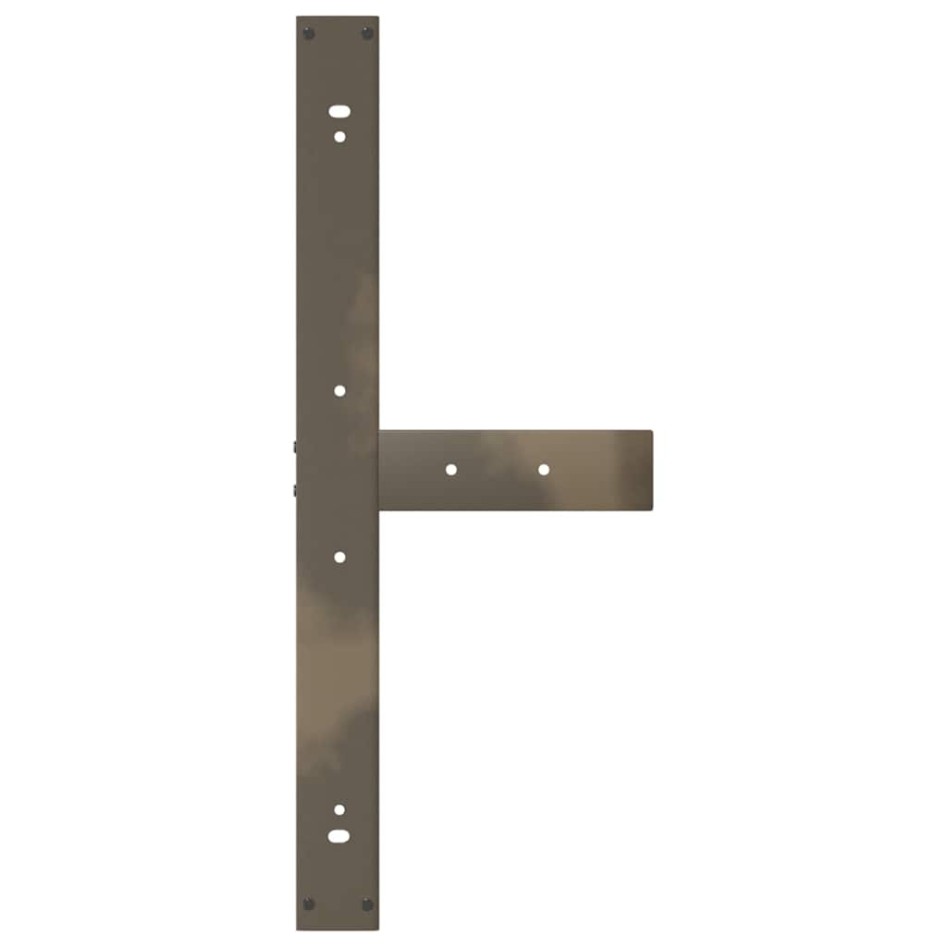 Patas mesa comedor forma T 2uds acero natural