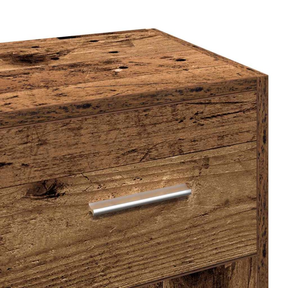 Aparador de madera de ingeniería envejecida 91x28x75