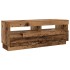Mueble TV luces LED madera ingeniería envejecida 300x35x40