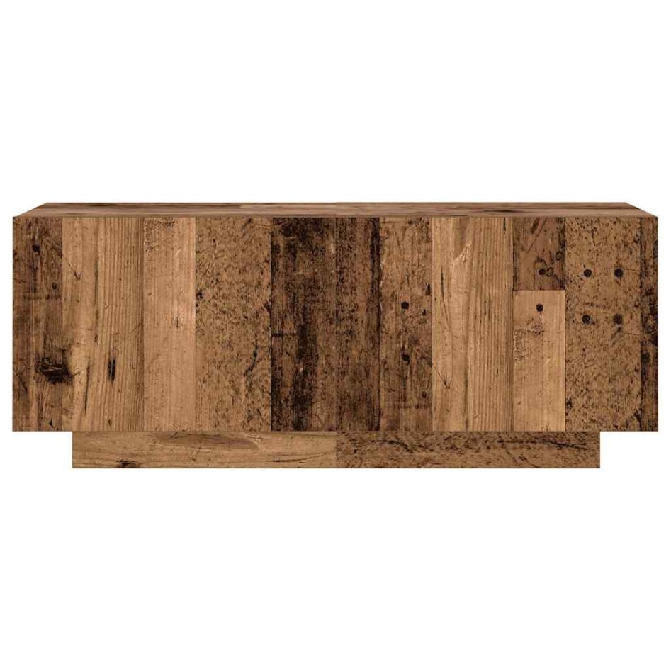 Mueble TV luces LED madera ingeniería envejecida 300x35x40