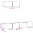 Conjunto de mueble de TV 3 piezas montado la pared madera