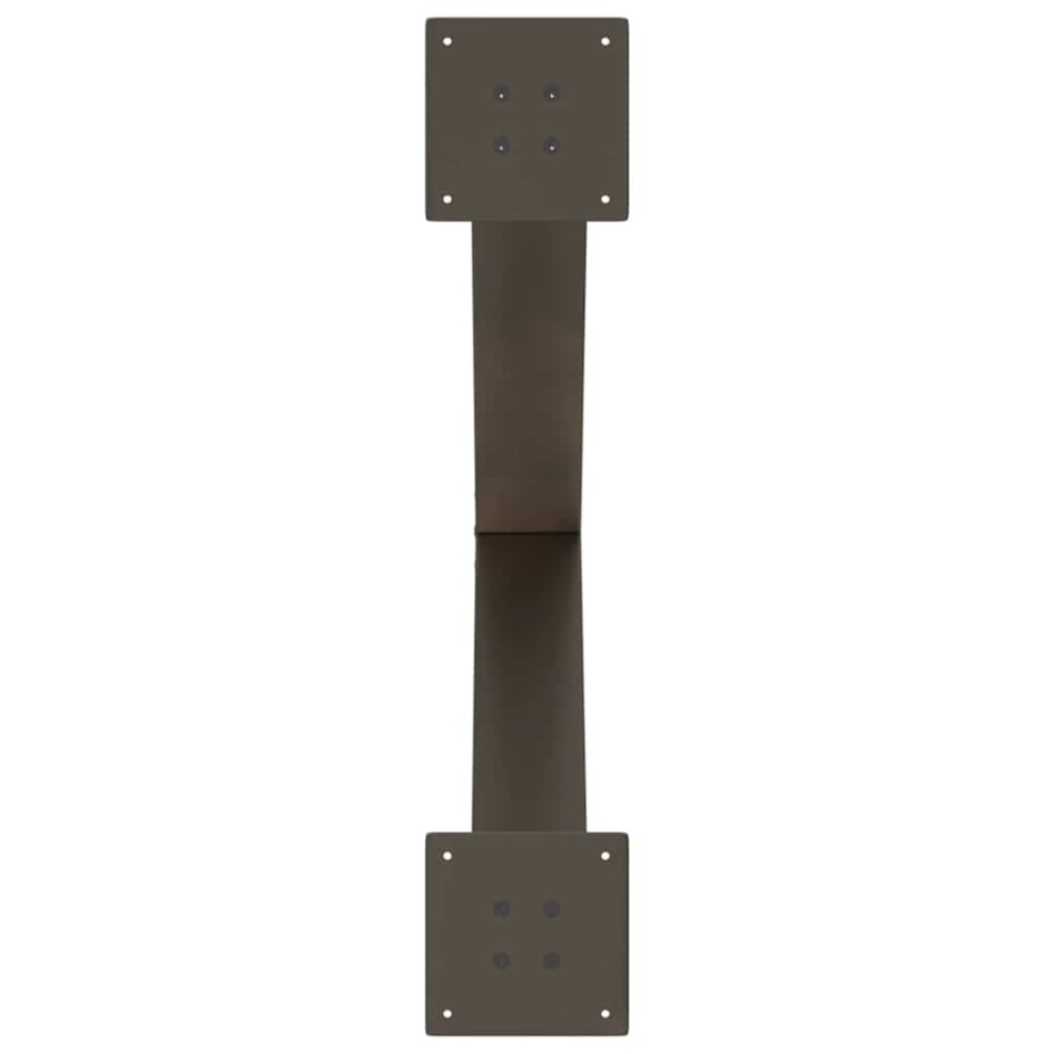 Patas para mesa comedor forma X 2uds acero natural