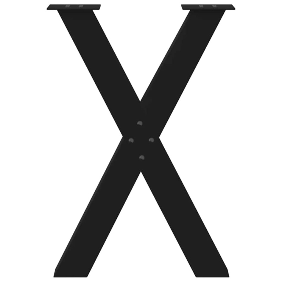 Patas para mesa de comedor en forma de X 2 uds acero