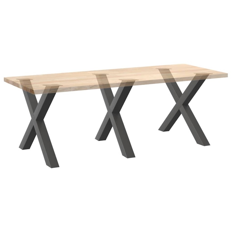 Patas para mesa de comedor en forma de X 3 uds antracita