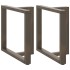 Patas mesa comedor forma T 2uds acero natural