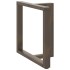 Patas mesa comedor forma T 2uds acero natural
