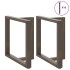 Patas mesa comedor forma T 2uds acero natural