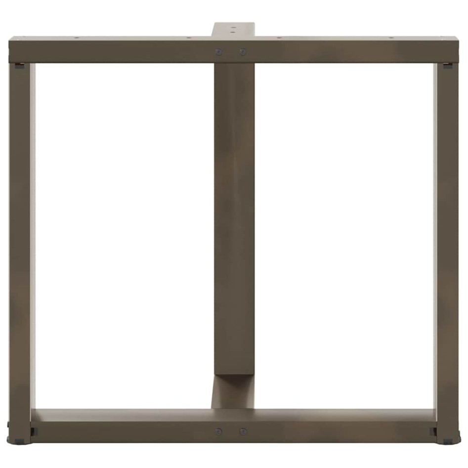 Patas mesa comedor forma T 2uds acero natural