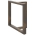 Patas mesa comedor forma T 2uds acero natural 100x35x(72-73)