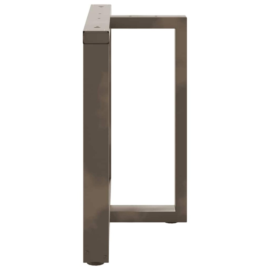 Patas mesa comedor forma T 2uds acero natural 100x35x(72-73)