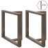 Patas mesa comedor forma T 2uds acero natural 100x35x(72-73)