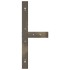 Patas mesa comedor forma T 2uds acero natural 100x35x(72-73)