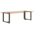 Patas mesa comedor forma T 2uds acero natural 100x35x(72-73)