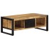 Mesa de centro de madera maciza de mango rugosa 90x50x36