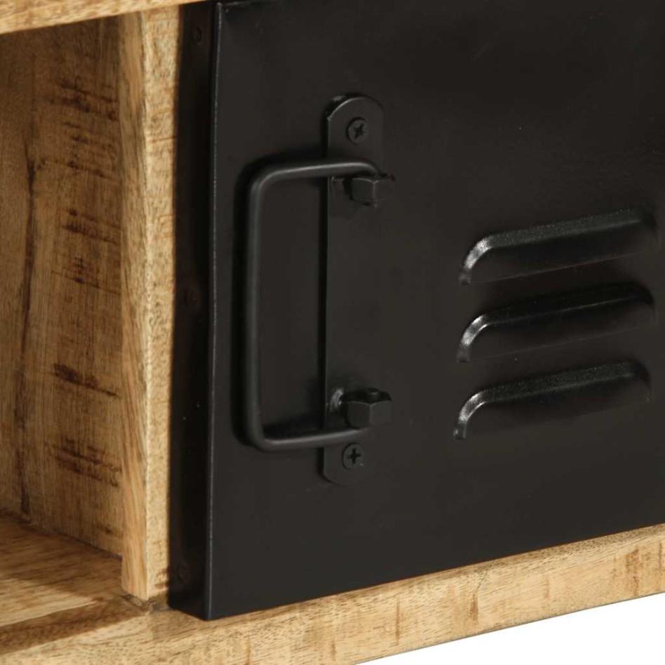 Mesa de centro de madera maciza de mango rugosa 90x50x36