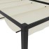 Cenador de jardín con techo retráctil acero crema 3x3