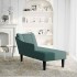 Chaise longue con reposabrazos derecho terciopelo