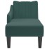 Chaise longue con reposabrazos derecho terciopelo