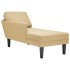 Chaise longue con cojín de tela de pana
