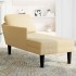 Chaise longue con cojín de tela de pana