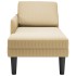Chaise longue con cojín de tela de pana