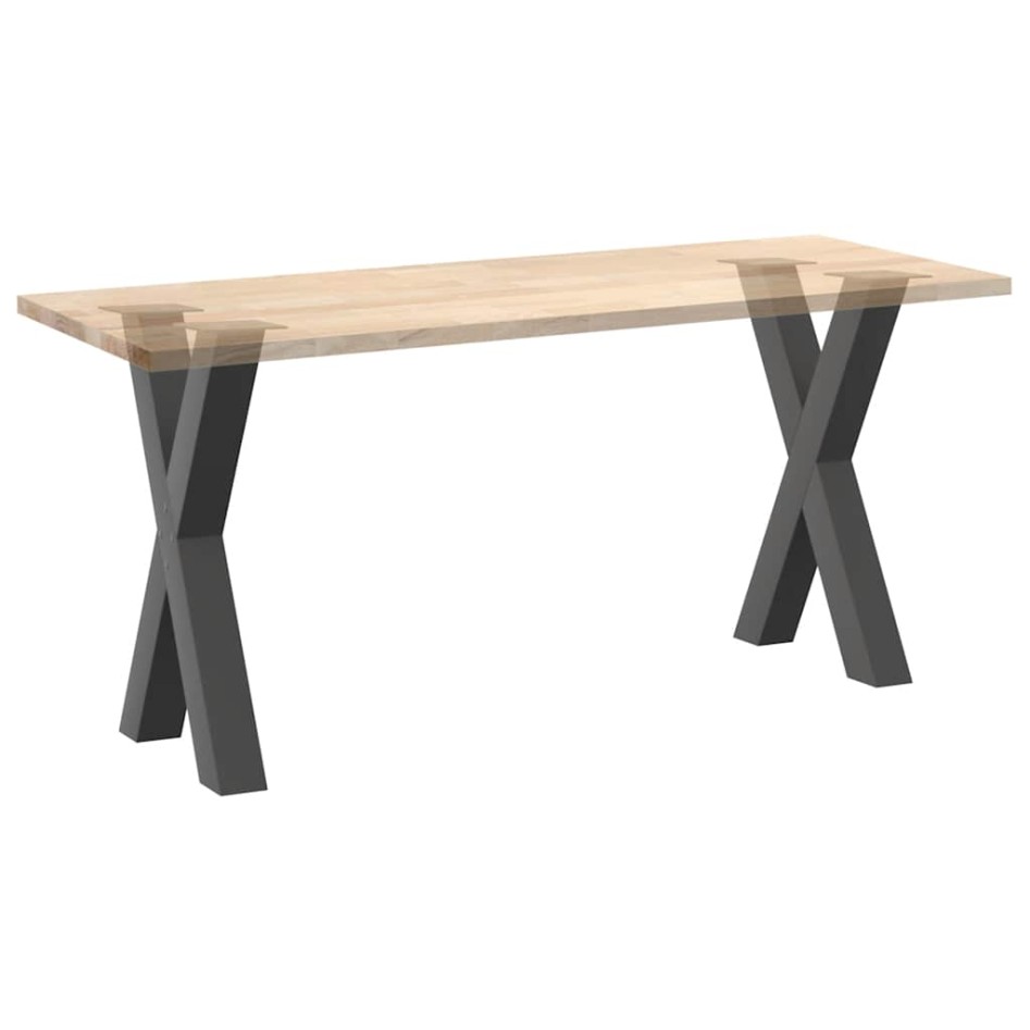 Patas para mesa comedor forma X 2uds antracita 50x(72-73)