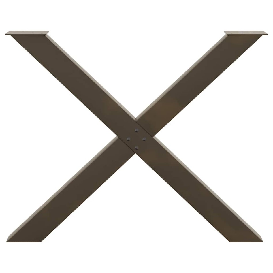 Patas para mesa comedor forma X 2uds acero natural