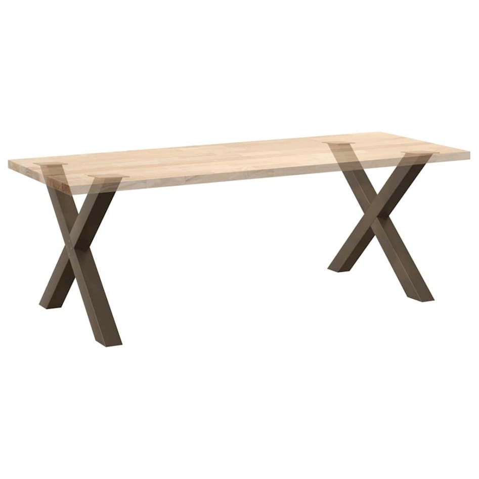 Patas para mesa comedor forma X 2uds acero natural