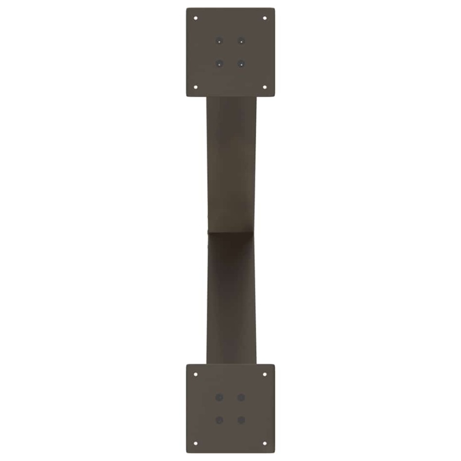 Patas para mesa comedor forma X 3uds acero natural