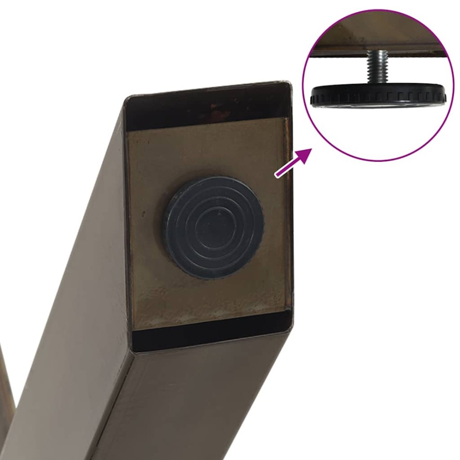 Patas para mesa comedor forma X 3uds acero natural