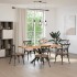 Pata mesa comedor forma araña natural 120x68x(72-73) cm