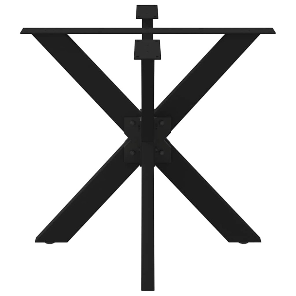 Pata de mesa comedor forma araña negra 85x85x(72-73) cm