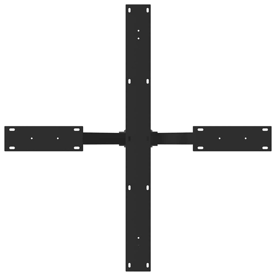 Pata de mesa comedor forma araña negra 85x85x(72-73) cm