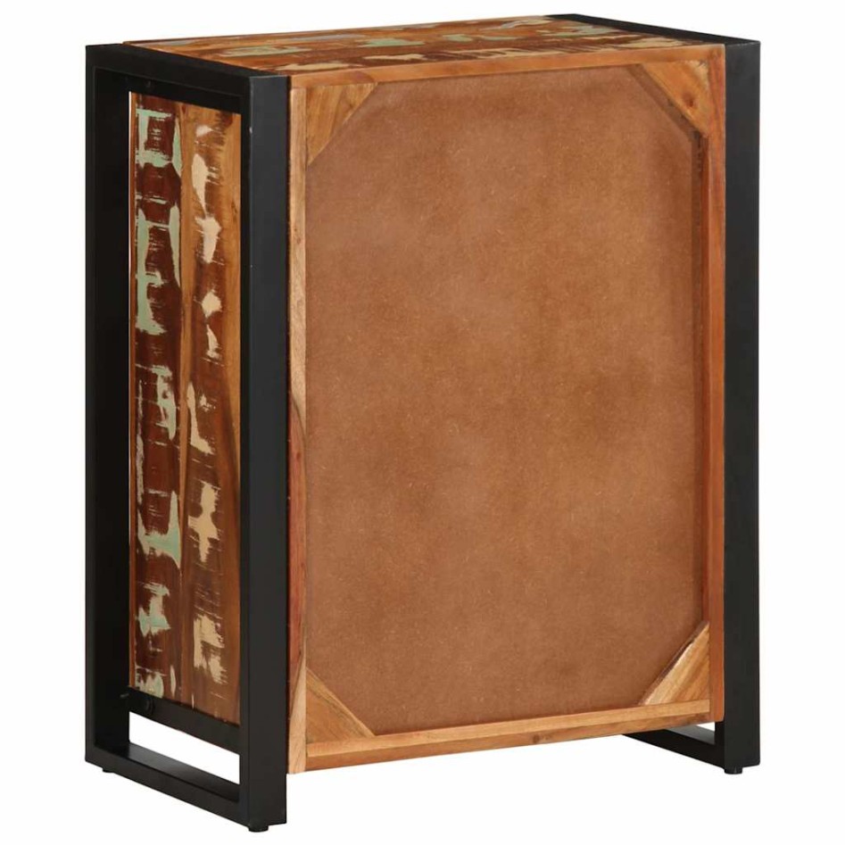 Aparador madera maciza reciclada multicolor 55x35x70