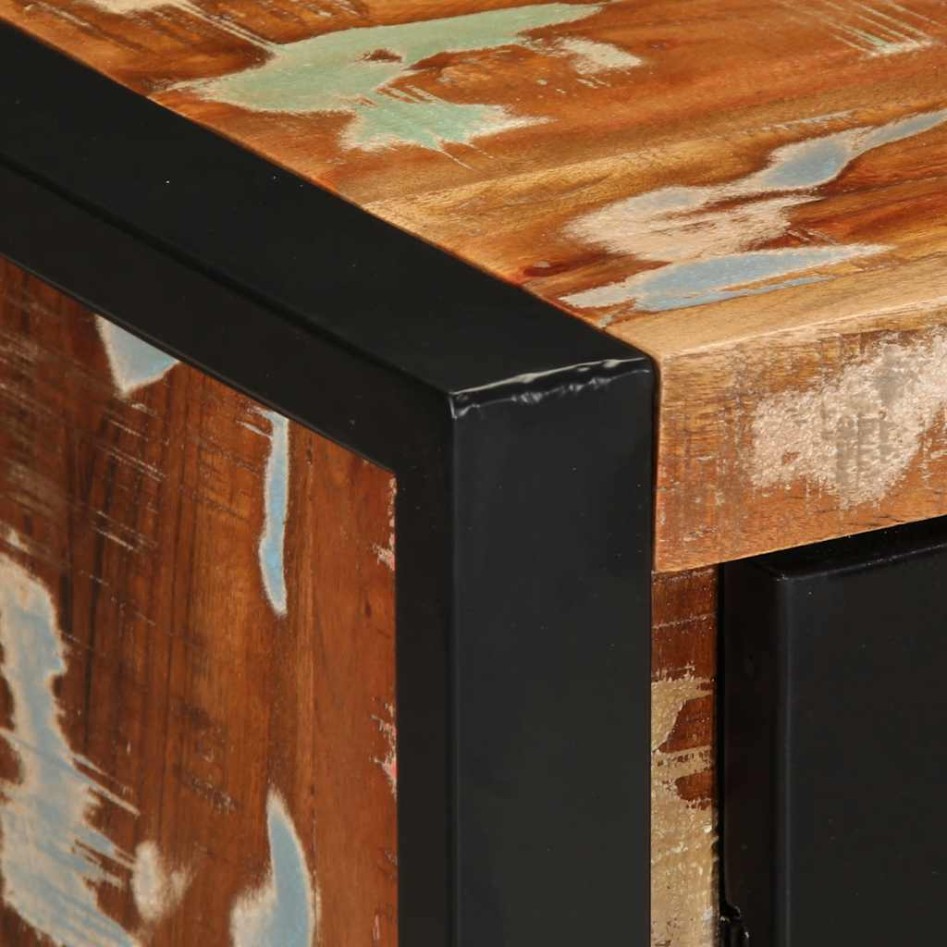 Aparador madera maciza reciclada multicolor 55x35x70