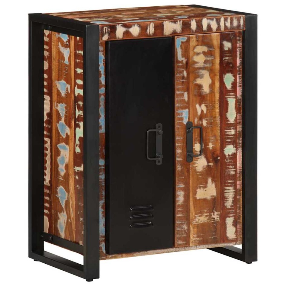 Aparador madera maciza reciclada multicolor 55x35x70