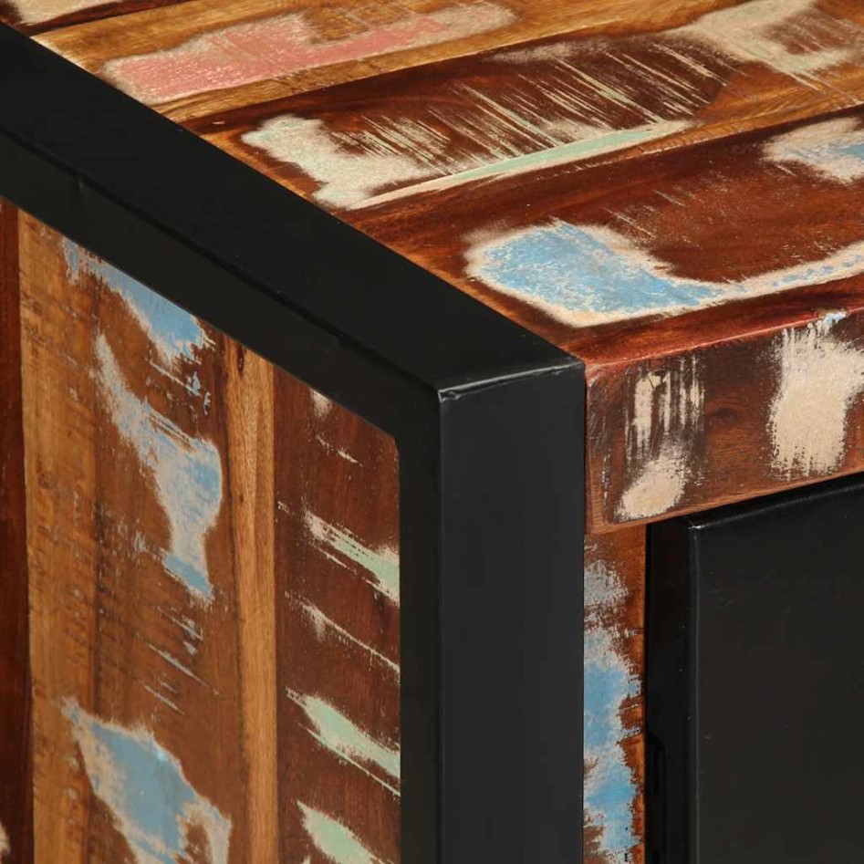 Aparador madera maciza reciclada multicolor 55x35x70