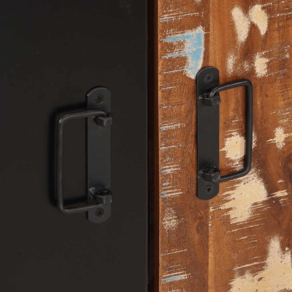 Aparador madera maciza reciclada multicolor 55x35x70