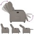 Sillón reclinable de tela gris