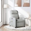 Sillón de masaje reclinable de tela gris nube