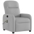 Sillón de masaje reclinable de tela gris