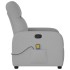 Sillón de masaje reclinable de tela gris