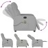 Sillón de masaje reclinable de tela gris