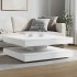Mesa de centro giratoria 360 grados blanco 90x90x34,5