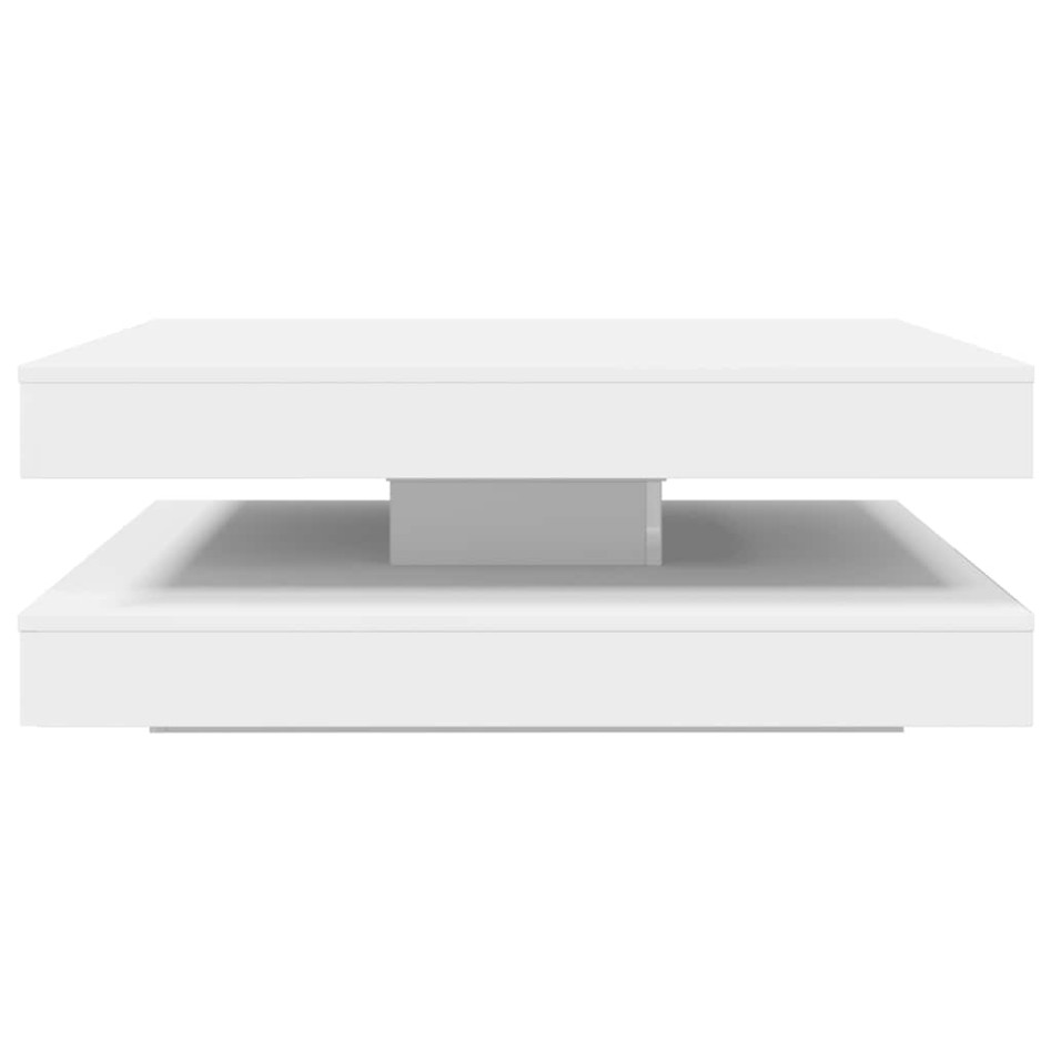 Mesa de centro giratoria 360 grados blanco 90x90x34,5