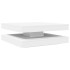 Mesa de centro giratoria 360 grados blanco 90x90x34,5