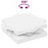 Mesa de centro giratoria 360 grados blanco 90x90x34,5